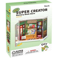 RoboTime 3D dřevěná skládačka Miniatura domečku mini Knihkupectví