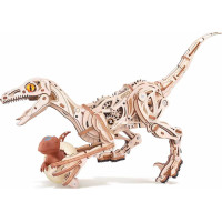 RoboTime 3D dřevěná mechanická skládačka Velociraptor