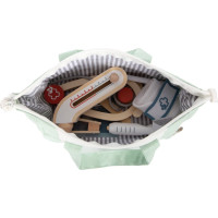 small foot Doktorský set se zeleno-bílou lékařskou taškou