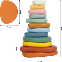 small foot Montessori říční kameny Balanční hra