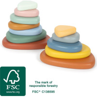 small foot Montessori říční kameny Balanční hra