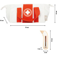 small foot Doktorský set s červeno-bílou lékařskou taškou