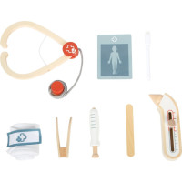 small foot Doktorský set s červeno-bílou lékařskou taškou