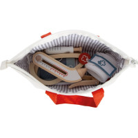 small foot Doktorský set s červeno-bílou lékařskou taškou