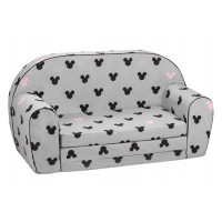 Dětská rozkládací JUNIOR pohovka Myška Minnie - šedá