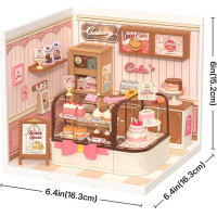 RoboTime 3D dřevěná skládačka Miniatura domečku Cukrárna Tasty