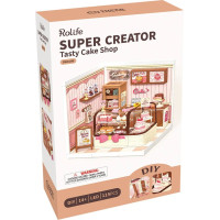 RoboTime 3D dřevěná skládačka Miniatura domečku Cukrárna Tasty
