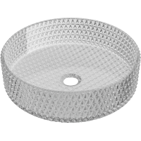 Skleněné umyvadlo MEXEN AURA - křišťálový vzor - šedé, 24013966