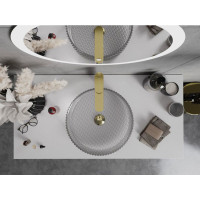 Skleněné umyvadlo MEXEN AURA - křišťálový vzor - šedé, 24013966