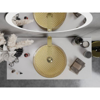 Skleněné umyvadlo MEXEN AURA - křišťálový vzor - zlaté, 24013952