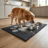 Koberec pro psy SOFT SHAGGY PAW - 60x90 cm - grafitový