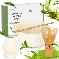 Matcha set MIDORI DREAM - krémový/ecru