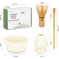 Matcha set MIDORI DREAM - krémový/ecru