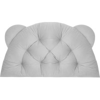 Čalouněná opěrka hlavy BEAR Velvet 95x55 cm - šedá
