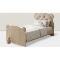 Čalouněná opěrka hlavy BEAR Velvet 95x55 cm - šedá