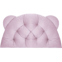 Čalouněná opěrka hlavy BEAR Velvet 95x55 cm - růžová