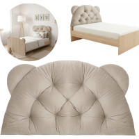 Čalouněná opěrka hlavy BEAR Velvet 95x55 cm - béžová