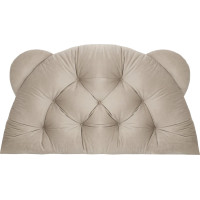 Čalouněná opěrka hlavy BEAR Velvet 95x55 cm - béžová