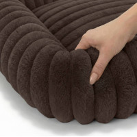 Pelíšek pro psy TOLA 70x80 cm - hnědý