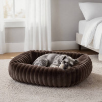 Pelíšek pro psy TOLA 70x80 cm - hnědý