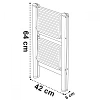 Skládací kovové schůdky EASYSTEP černé - 2stupňové