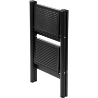 Skládací kovové schůdky EASYSTEP černé - 2stupňové