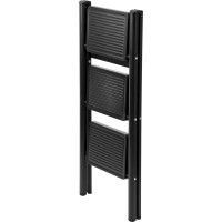 Skládací kovové schůdky EASYSTEP černé - 3stupňové