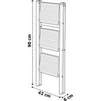 Skládací kovové schůdky EASYSTEP černé - 3stupňové
