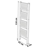 Skládací kovové schůdky EASYSTEP černé - 4stupňové