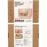 RoboTime 3D dřevěná skládačka hrací skříňky Projížďka v sakurovém lese