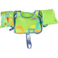 Plavecká vesta s rukávky AQUASTAR - 3-6 let, 19-30 kg - zelená