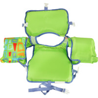 Plavecká vesta s rukávky AQUASTAR - 3-6 let, 19-30 kg - zelená