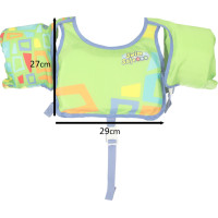 Plavecká vesta s rukávky AQUASTAR - 3-6 let, 19-30 kg - zelená