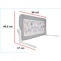 Bezpečnostní zábrana k posteli - 90 cm - Zvířátka