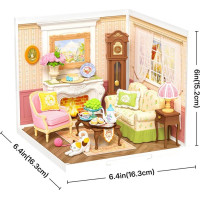 RoboTime 3D dřevěná skládačka Miniatura domečku Čaj o páté