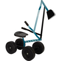 small foot Bagr s kolečky modrý