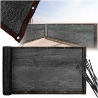 Clona na balkon LUARO - 105x500 cm - černá