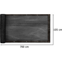 Clona na balkon LUARO - 105x700 cm - černá