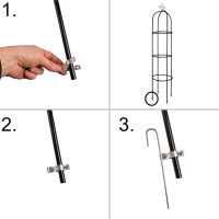 Zahradní kovová pergola LUARO 195 cm - sloupek