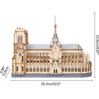 RoboTime 3D dřevěná skládačka Pařížská katedrála Notre-Dame