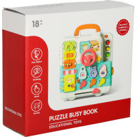 Smyslový manipulační Montessori kufřík se světlem a zvuky - Medvídek