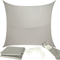 Vodotěsná stínící plachta LUARO obdélník - 4x3 m - šedá