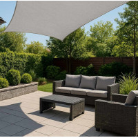 Vodotěsná stínící plachta LUARO obdélník - 4x3 m - šedá