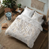 Bavlněné povlečení GUSTO Traviny - bílé - 220x200 cm