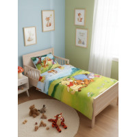 Dětské bavlněné povlečení do postýlky 135x100 cm - Medvídek Pú