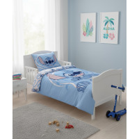 Dětské bavlněné povlečení do postýlky 135x100 cm - Stitch - modré