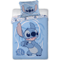 Dětské bavlněné povlečení do postýlky 135x100 cm - Stitch - modré