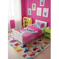 Dětské bavlněné povlečení do postýlky 135x100 cm - Stitch - růžové