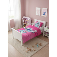 Dětské bavlněné povlečení do postýlky 135x100 cm - Stitch - růžové