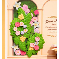 RoboTime 3D dřevěná skládačka Miniatura domečku Květinářství Fresh Flower